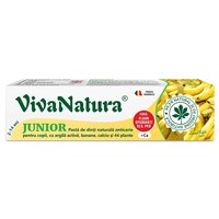 Pasta de dinti naturala pentru copii cu argila activa si banane Junior, 80 ml, Vivanatura