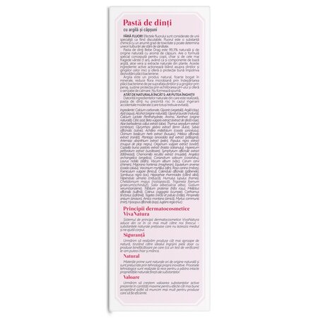 Pasta de dinti cu argila si capsuni Bebe Drag, 50 ml, Vivanatura 710141