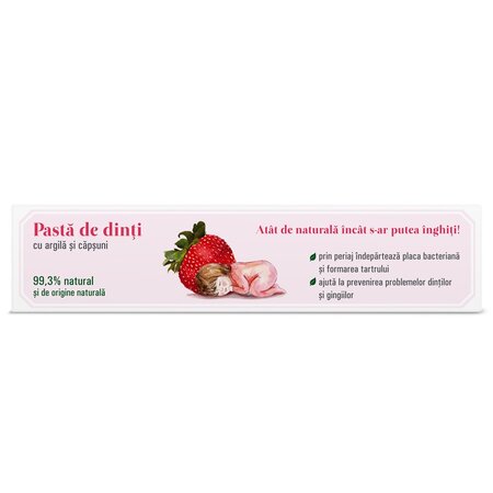 Pasta de dinti cu argila si capsuni Bebe Drag, 50 ml, Vivanatura 710142