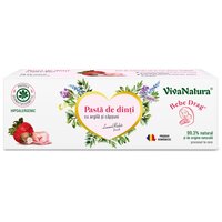 Pasta de dinti cu argila si capsuni Bebe Drag, 50 ml, Vivanatura