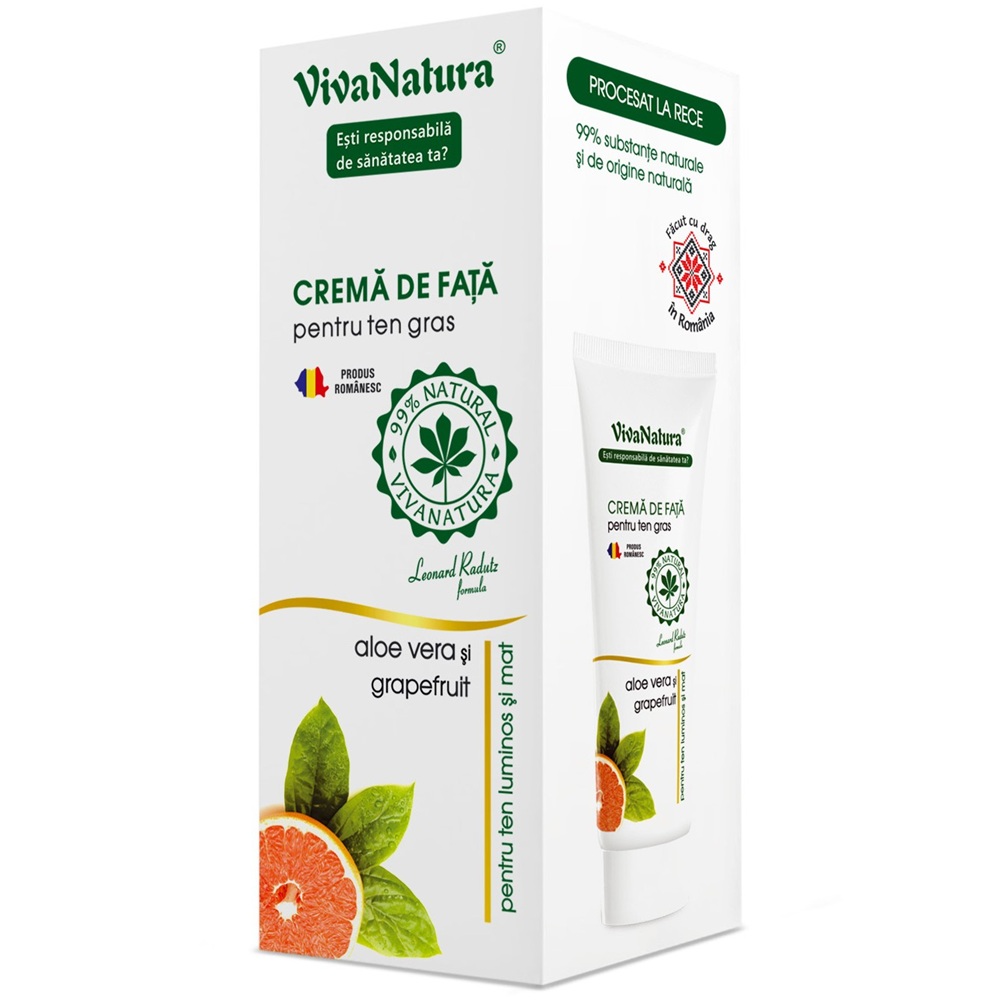 Crema de fata pentru ten gras, 75 ml, Vivanatura