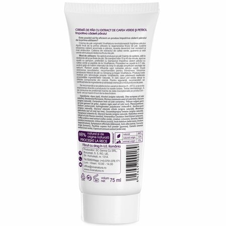 Crema impotriva caderii parului, 75 ml, Vivanatura 710034