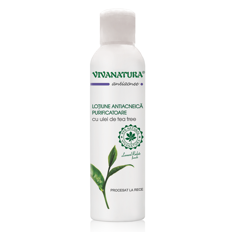 Lotiune antiacneica purificatoare cu ulei de tea tree, 150 ml, Vivanatura