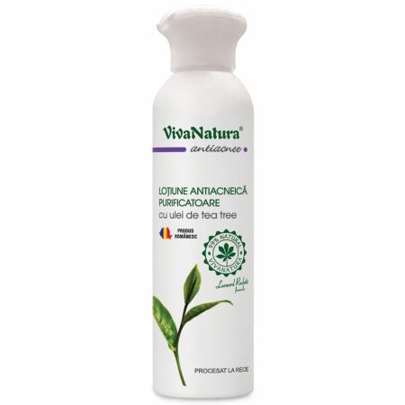Lotiune antiacneica purificatoare cu ulei de tea tree, 150 ml, Vivanatura