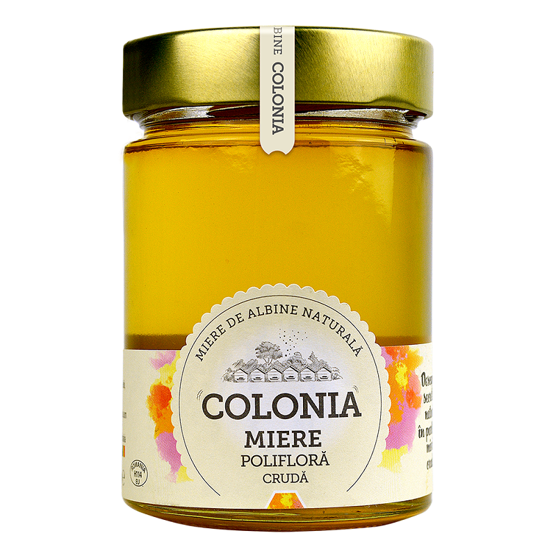 Miere de poliflora cruda Colonia, 420 g, Evicom Honey