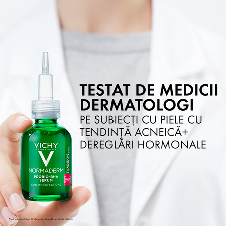 Serum anti-imperfectiuni Probio-BHA pentru ten gras cu tendinta acneica Normaderm, 30 ml, Vichy 599760