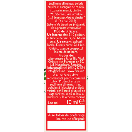 Solutie Biosept Forte A21, 10 ml, Fares 621068