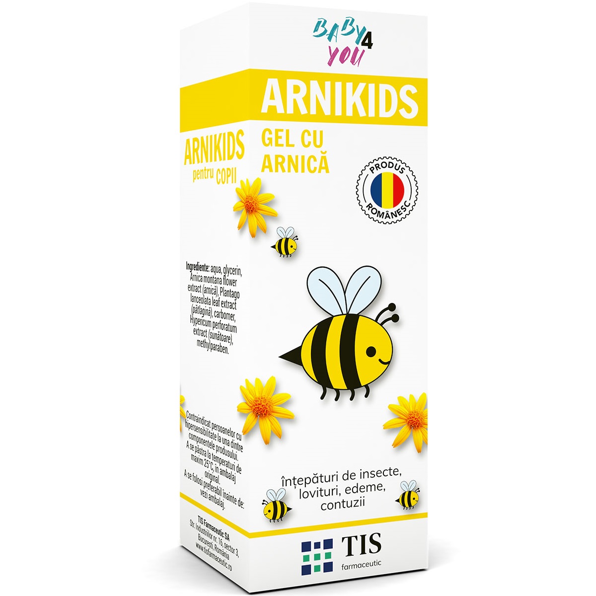 Gel cu arnica pentru copii Arnikids Baby 4 You, 20 ml, Tis Farmaceutic