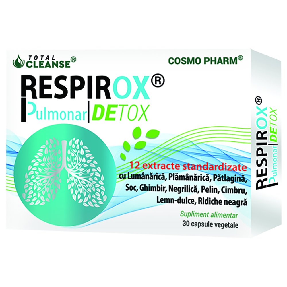 Respirox Pulmonar Detox Total Cleanse, 30 capsule, Cosmopharm