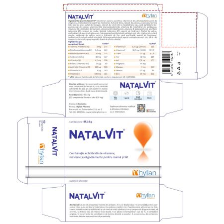 Natalvit, 60 comprimate filmate, Hyllan 702235