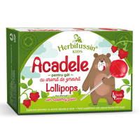 Acadele cu aroma de zmeura Herbitussin Kids, 4 bucati, USP Romania