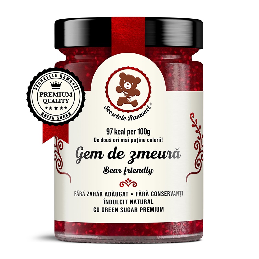 Gem de zmeura Secretele Ramonei, 350 g, Laboratoarele Remedia