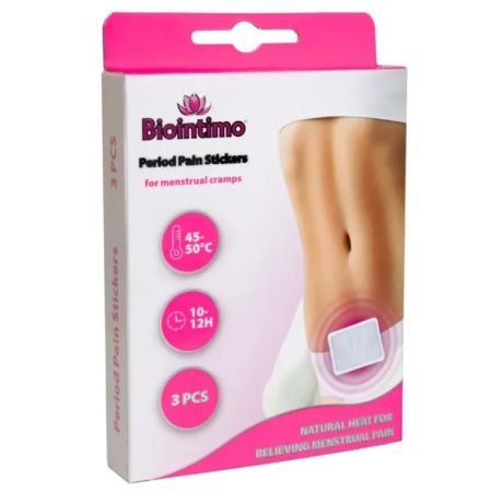 Plasture impotriva durerilor menstruale, 3 bucati, Biointimo