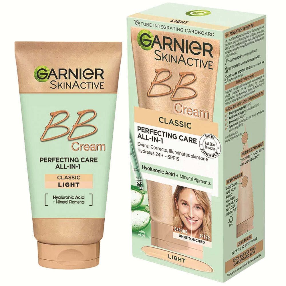 Crema BB cu SPF 15 Nuanta Classic Light Skin Active, 50 ml, Garnier