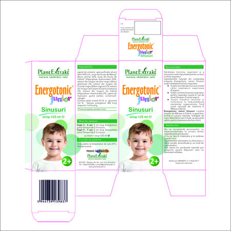 Sirop Energotonic Junior Sinusuri, 125 ml, Plant Extrakt 732802