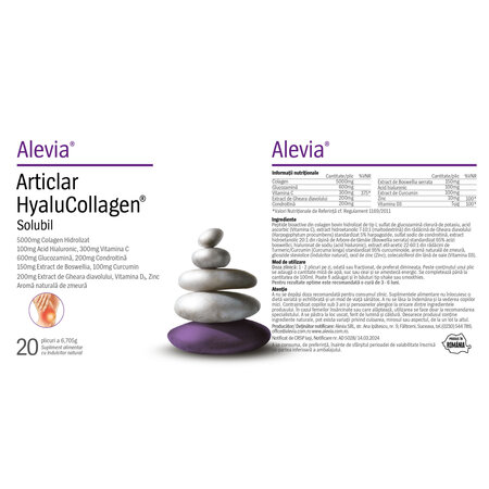 Complex Articlar HyaluCollagen, 20 plicuri, Alevia 619259