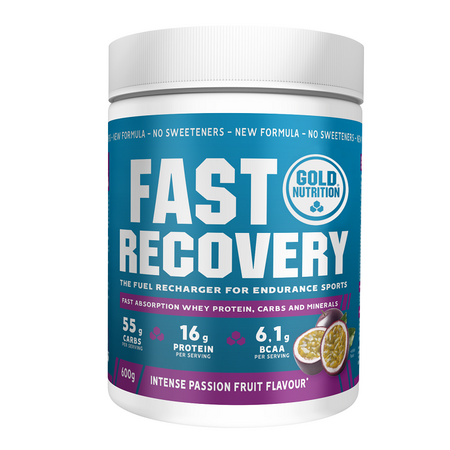 Pudra proteica cu aroma de fructul pasiunii Fast Recovery, 600 g, Gold Nutrition