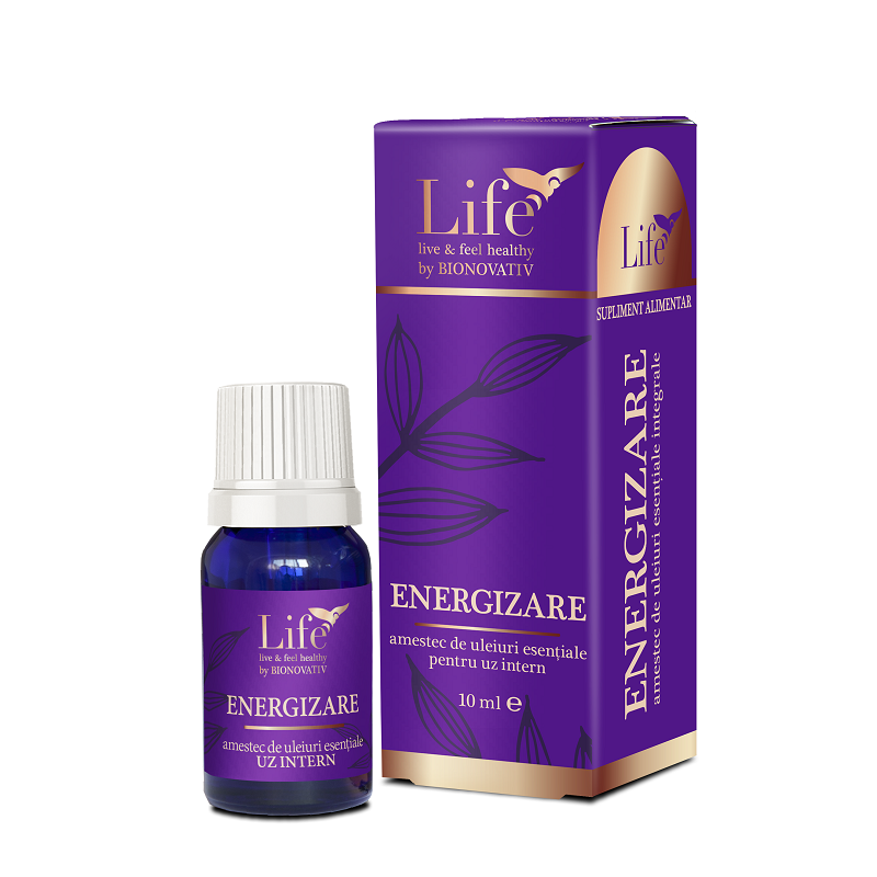 Energizare, amestec de uleiuri esentiale integrale, 10 ml, Bionovativ