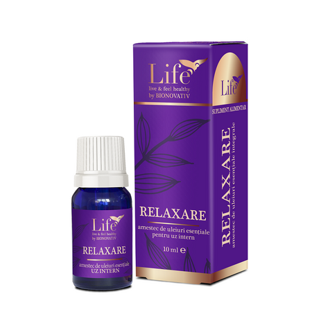 Amestec de uleiuri esentiale pentru uz intern Relaxare Life, 10 ml, Bionovativ