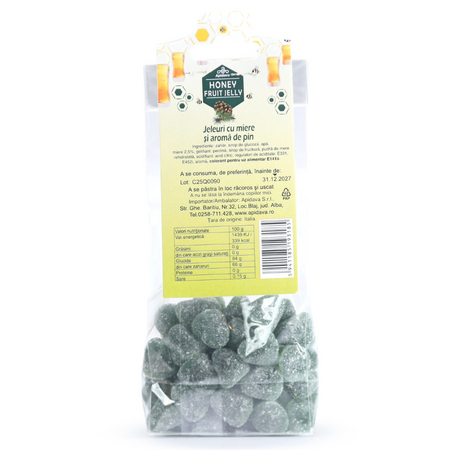 Jeleuri cu miere si aroma de pin Honey Fruit Jelly, 100 g, Apidava 723218
