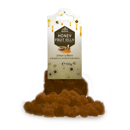 Jeleuri cu propolis si aroma de lemn dulce, 100 g, Apidava