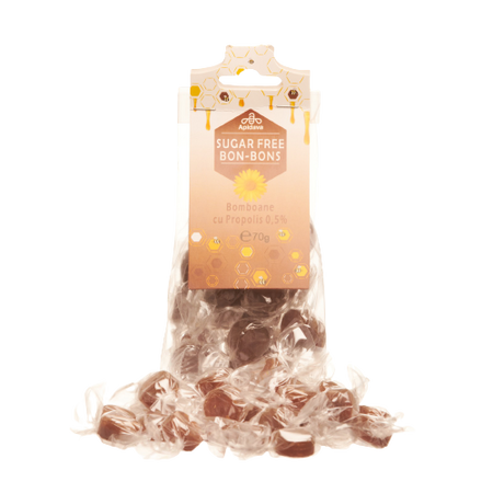 Bomboane fara zahar, cu propolis si aroma de lemn dulce, 100 g