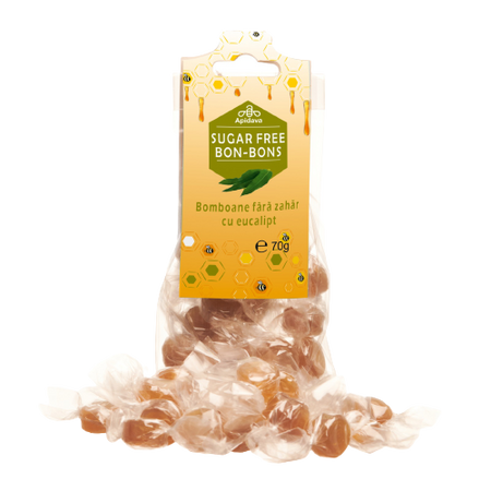 Bomboane cu aroma de eucalipt, 70 g, Apidava