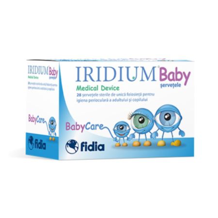 Servetele oculare Iridium Baby, 28 bucati, Biosooft