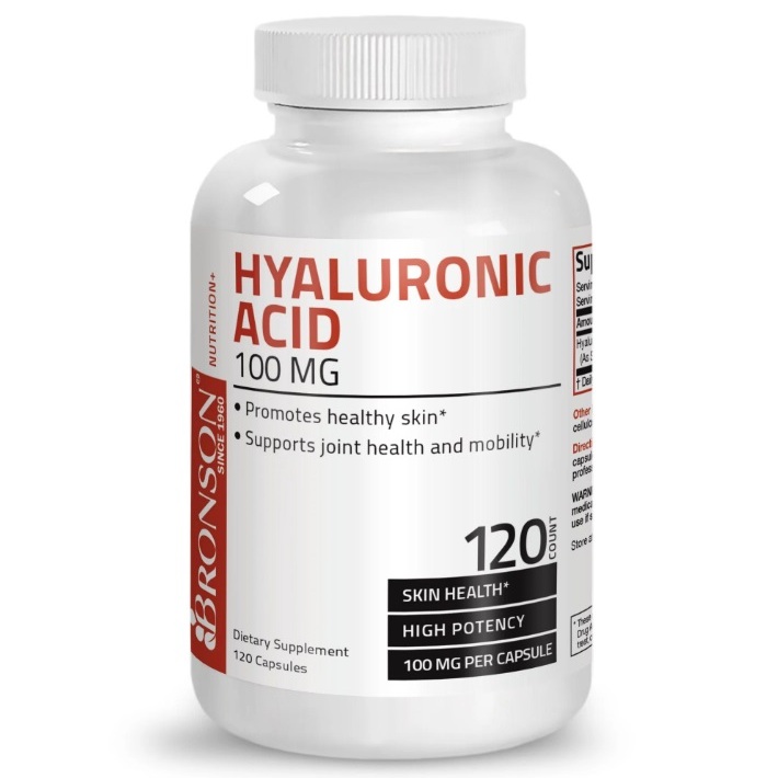 Acid hialuronic, 100 mg, 120 capsule, Bronson Laboratories