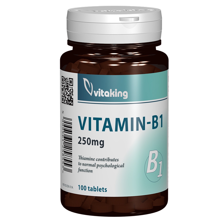 Vitamina B1, 250 mg, 100 tablete, Vitaking