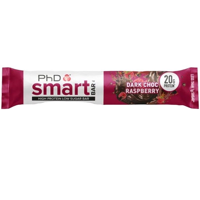 Baton proteic PhD Smart Bar Dark Choc Raspberry, 64 g, PhD Nutrition