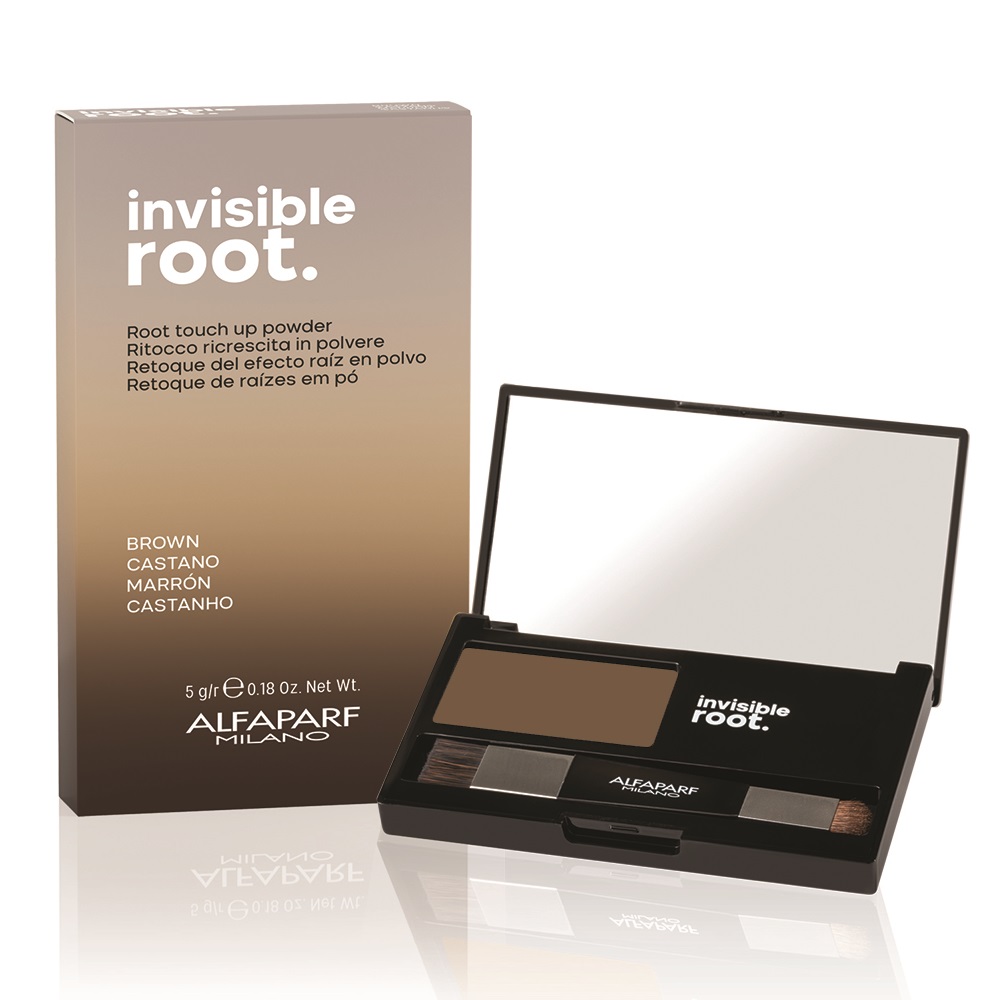 Pudra coloranta pentru radacina Invisible Root, Nuanta Brown, 5 g, Alfaparf