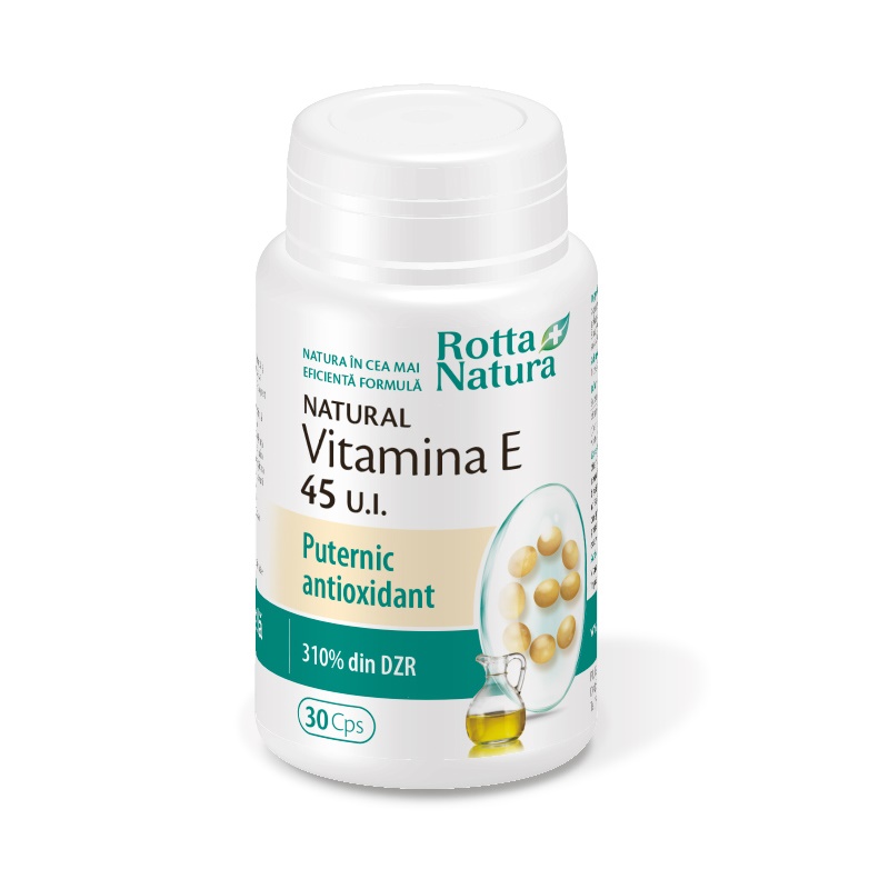 Vitamina E, 45 UI, 30 capsule, Rotta Natura