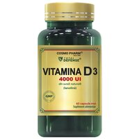 Vitamina D3, 4000 UI, 60 capsule moi, Cosmopharm