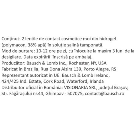 Lentile de contact Nuanta Amazon SofLens Natural Colors, 2 bucati, Bausch Lomb 628186