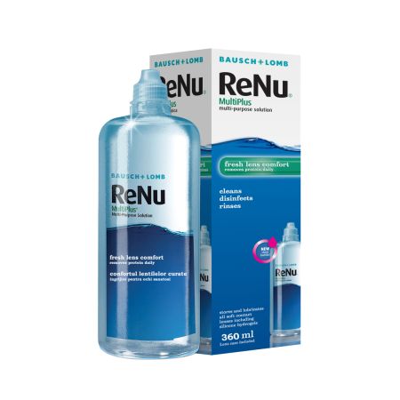 Solutie multifunctionala pentru intretinerea lentilelor de contact Renu MultiPlus, 360 ml, Bausch Lomb