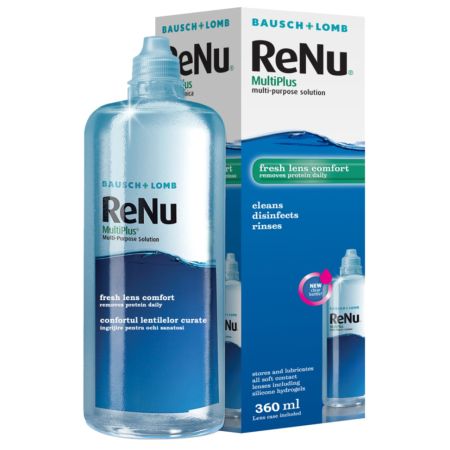 Solutie multifunctionala pentru intretinerea lentilelor de contact Renu MultiPlus, 360 ml, Bausch Lomb