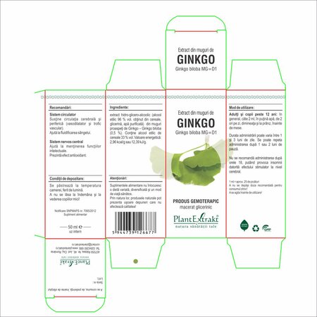 Extract din muguri de Ginkgo Biloba, 50 ml, Plant Extrakt 736947