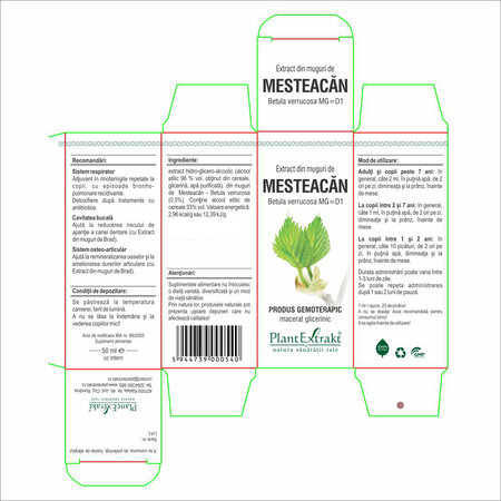Extract din muguri de Mesteacan, 50 ml, Plant Extrakt 737171