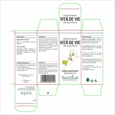 Extract din muguri de Vita de Vie, 50 ml, Plant Extrakt 738194