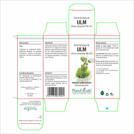 Extract din muguri de Ulm, 50 ml, Plant Extrakt 738177