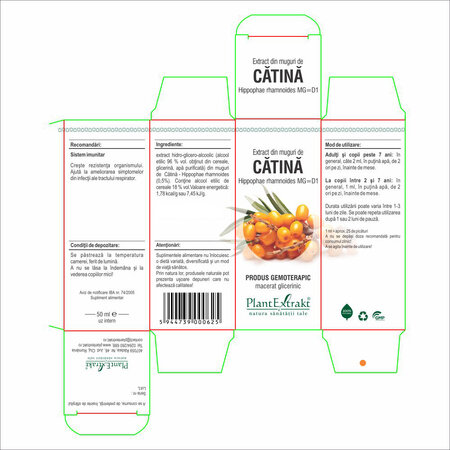 Extract din muguri de Catina, 50 ml, Plant Extrakt 735810