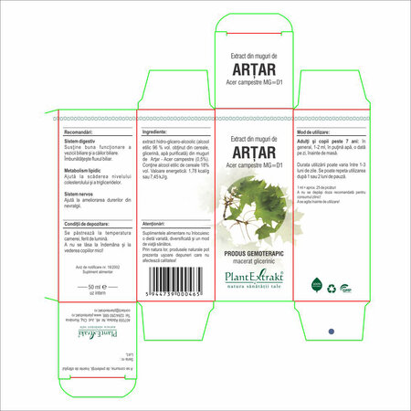 Extract din muguri de Artar, 50 ml, Plant Extrakt 735238