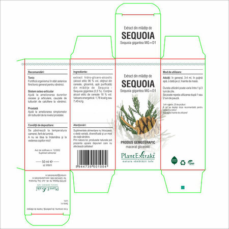 Extract din mladite de Sequoia, 50 ml, Plant Extrakt 735047