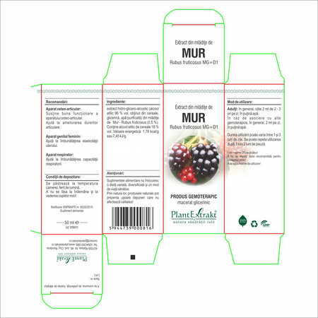 Extract din mladite de Mur, 50 ml, Plant Extrakt 734987