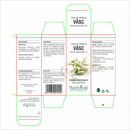 Extract din mladite de Vasc, 50 ml, Plant Extrakt 735079