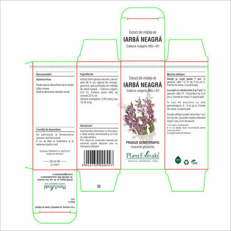 Extract din mladite de Iarba Neagra, 50 ml, Plant Extrakt 734710