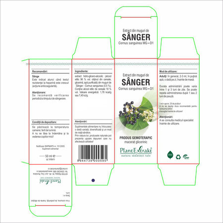 Extract din muguri de Sanger, 50 ml, Plant Extract 737303