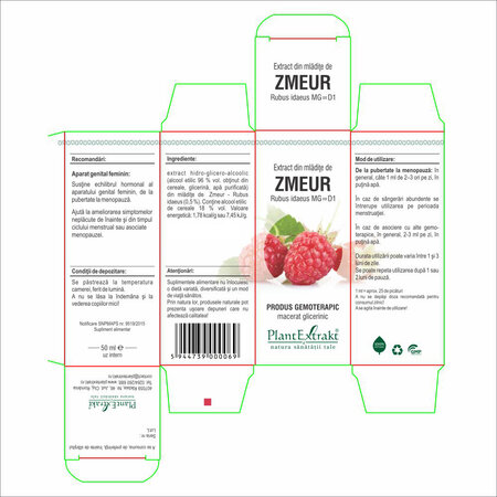 Extract din mladite de Zmeur, 50 ml, Plant Extrakt 735131