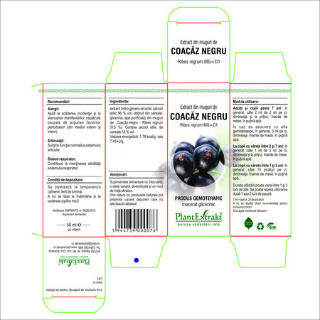 Extract din muguri de Coacaz Negru, 50 ml, Plant Extrakt 735835